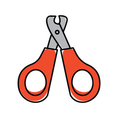 Isolated colored pet nail clipper icon Vector