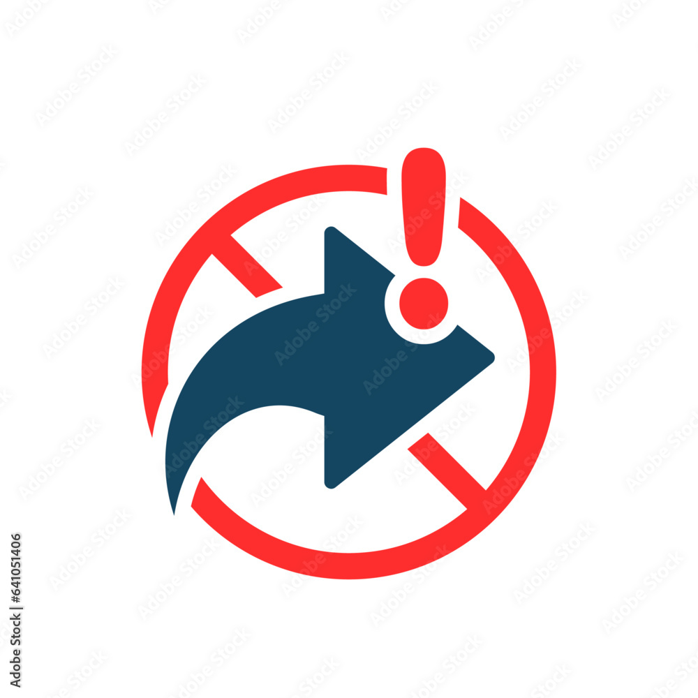 Poster do not share concept illustration flat design vector eps10. modern graphic element for landing page,