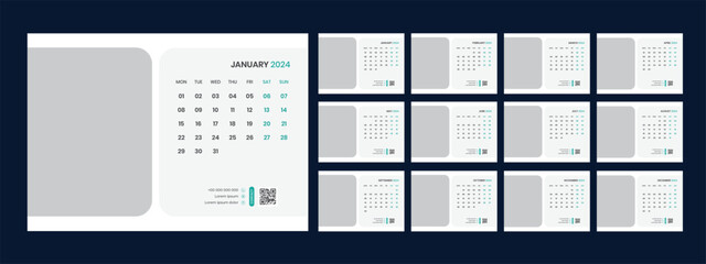 Desk Calendar Template 2024