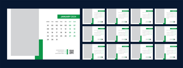 Desk Calendar Template 2024