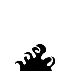 Fire vector icon in cartoon style