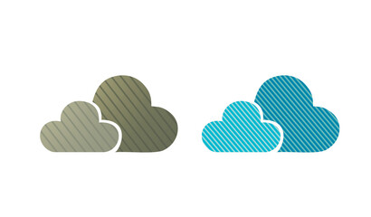 Cloud signage icon symbol with texture