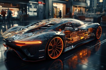 Visuals showcase AI-powered, data analysis, natural language processing, innovative ways AI is transforming industries and daily life,Generated with AI