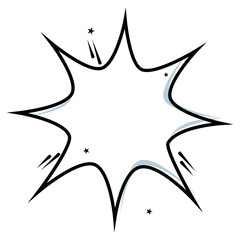 Isolated empty comic speech bubble chat Vector