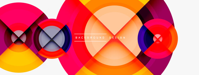 Creative circle geometric abstract background