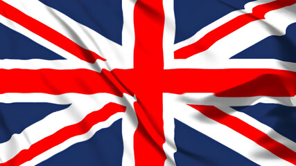 イギリスの国旗がはためいています。