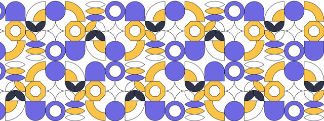 Vector illustration vector graphic of colorful square geometric template good for banner design