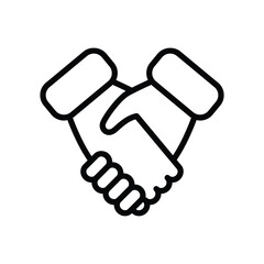 Handshake agreement partnership vector icon
