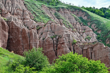 Rapa Rosie or red ravine Canyon near Sebes, Transylvania, Romania in Summer