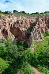 Rapa Rosie or red ravine Canyon near Sebes, Transylvania, Romania in Summer