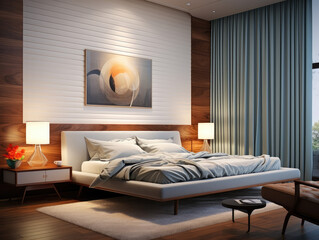 Bedroom Mid-Century Modern Style Interior