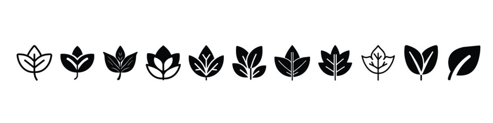leaf icon symbol sign vector, Leaf icon, leaf icon vector, in trendy flat style isolated icon isolated on white background, Leaf line icons set. Leafs sings for design.