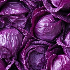 Obraz premium Red Cabbage as seamless tiles