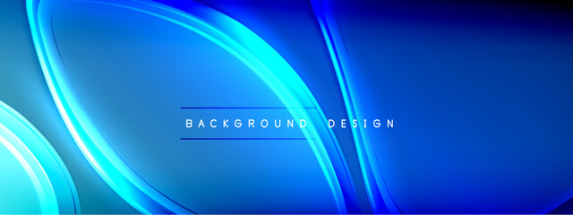 Vector abstract background - liquid transparent bubble shapes on fluid gradient with shadows and light effects