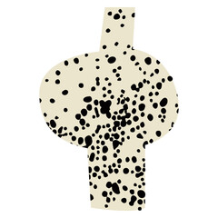 Vase silhouette with abstract pattern