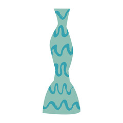 Vase silhouette with abstract pattern