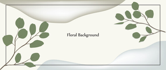 floral eukaliptus background vector template © ridwanad