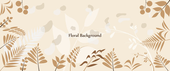 floral eukaliptus background vector template © ridwanad