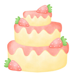 Strawberry cake for party