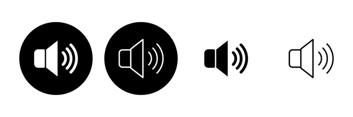 Speaker icon set. volume icon vector. loudspeaker icon vector. sound symbol