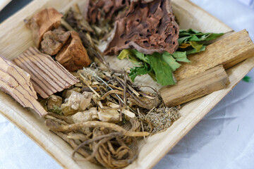 herbal medicine for spa treatment or massage, compress herb Thailand