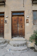 Fototapeta na wymiar A Wooden Door in Masouleh, Guilan Province, Iran