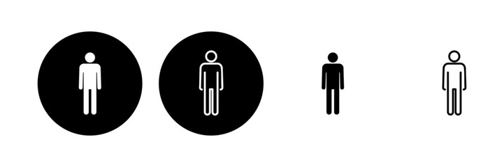 Man icon set. male icon vector. human symbol