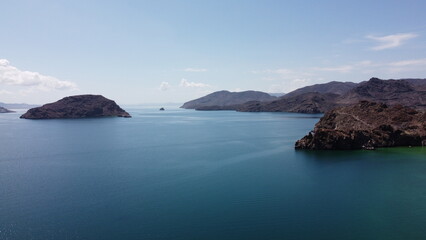 Fototapeta premium drone photography at el burro beach in baja california sur mexico