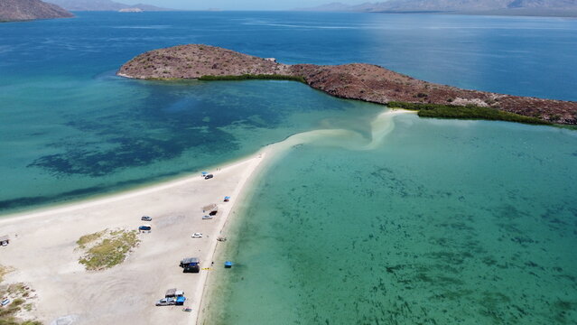 drone photography at el requeson beach in baja california sur mexico