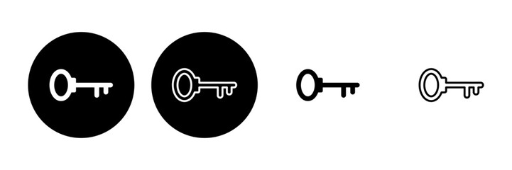 Key icon set. Key vector icon. Key symbol