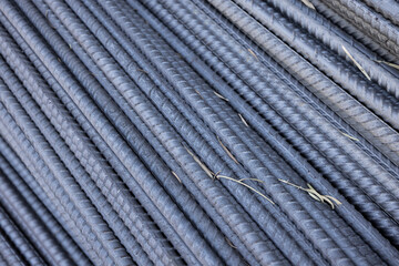 Housing Construction. Steel Reinforcement Bars rebar