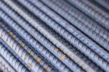 Housing Construction. Steel Reinforcement Bars rebar