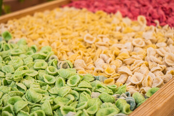 
Colorful Orecchiette, typical pasta from Bari, in southern Italy
Tourism, Puglia, holiday destination