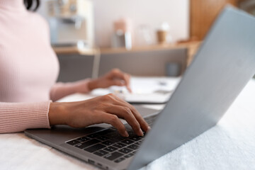 Asian business woman Calculate income with calculator, check document, financial report or profit. Income tax. Management concept. Accounting and Finance.