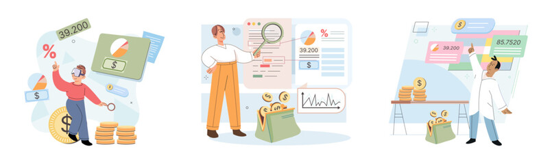 People analysis budget. Calculate financial plan of save income and expense management. Concept of finance accounting and calculation of financial income and expenses. Planning the family budget