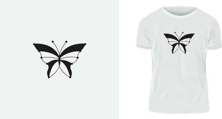 t shirt design with Butterfly