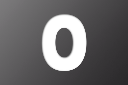 Black paper font number 8 isolated on transparent background.