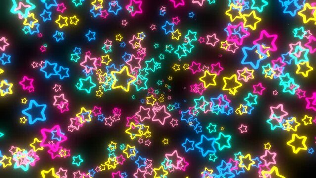 星 VJ ポップ パステルカラー カラフル ネオン [ループ対応] [別Verあり]