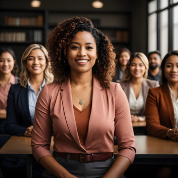 Empowering Women in the Workplace Inclusivity: Celebrating International Women's Day with Diversity Equity Inclusion (DEI) in the Education Industry. Image created using artificial intelligence.