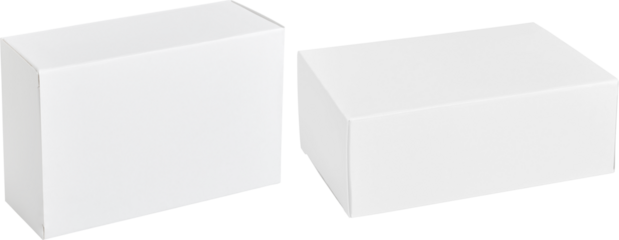 white soft cardboard box set isolated
