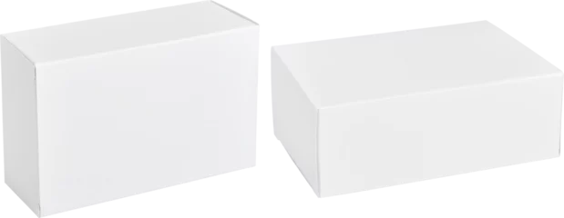 Foto op Canvas white soft cardboard box set isolated © PsychoBeard