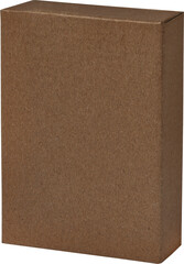 brown cardboard box mockup isolated