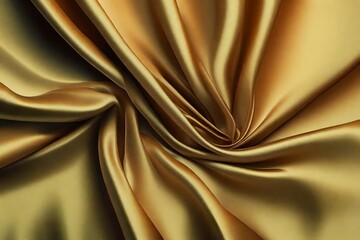 Closeup of rippled corel color satin fabric cloth texture background