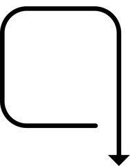 Black and white speech bubble balloon with arrow point icon sticker memo keyword planner text box banner, flat png transparent element design