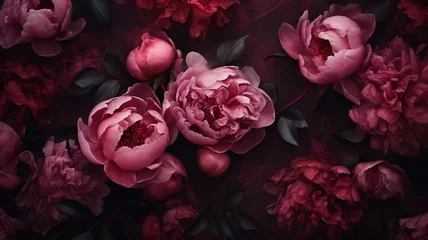 Deurstickers Beautiful flower patterns - Floral background © Tierney