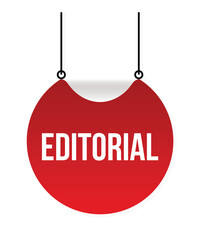 Editorial red banner design vector illustration