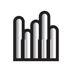 city music logo design illustration.