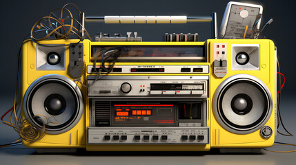 Audio tape recorder ghetto boombox