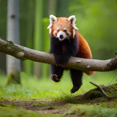 Foto op Plexiglas red panda in tree © Shahryar