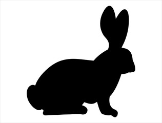 Rabbit silhouette vector art